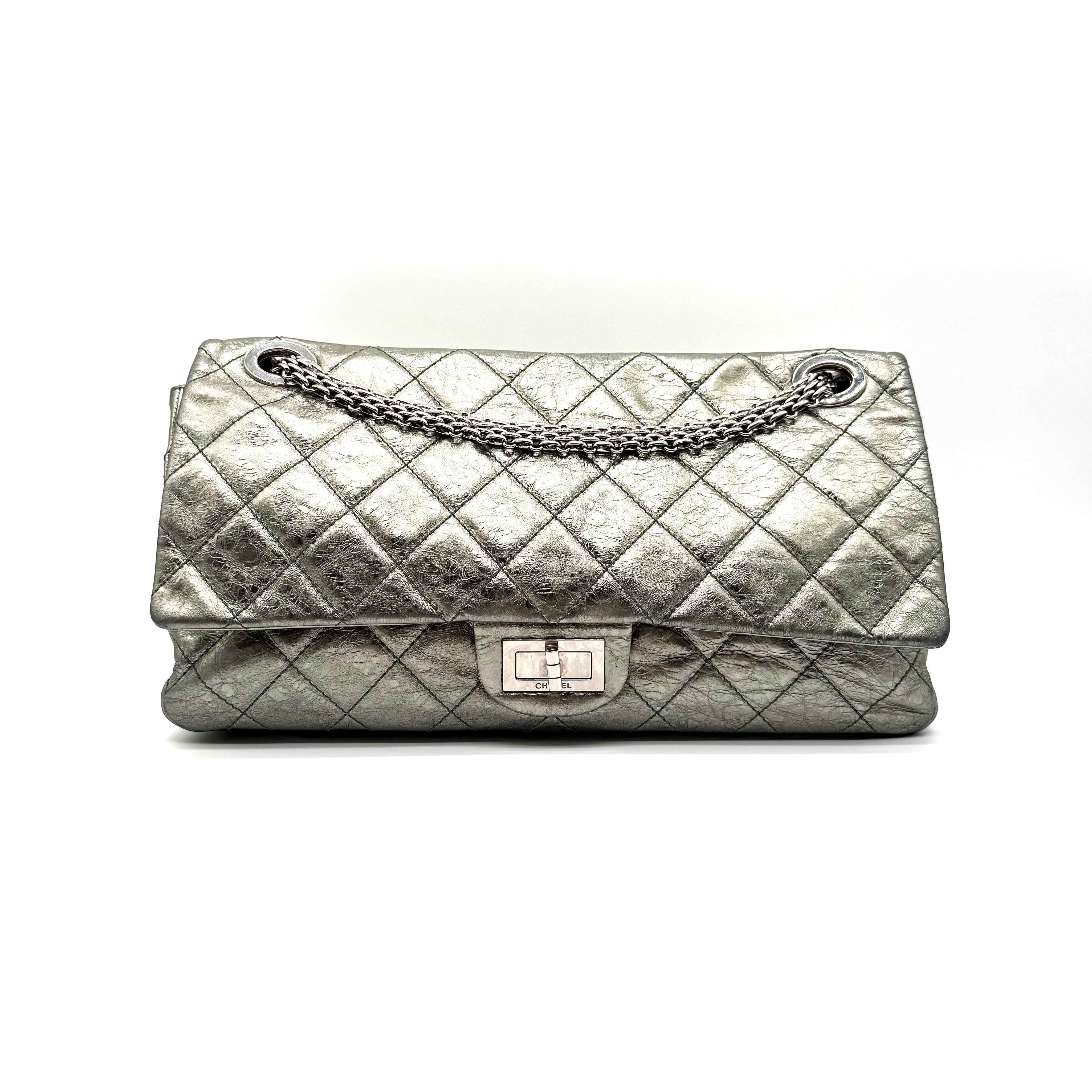 Chanel 2.55 Reissue 227 | Metallic Gunmetal Aged Calfskin | Ruthenium Hardware