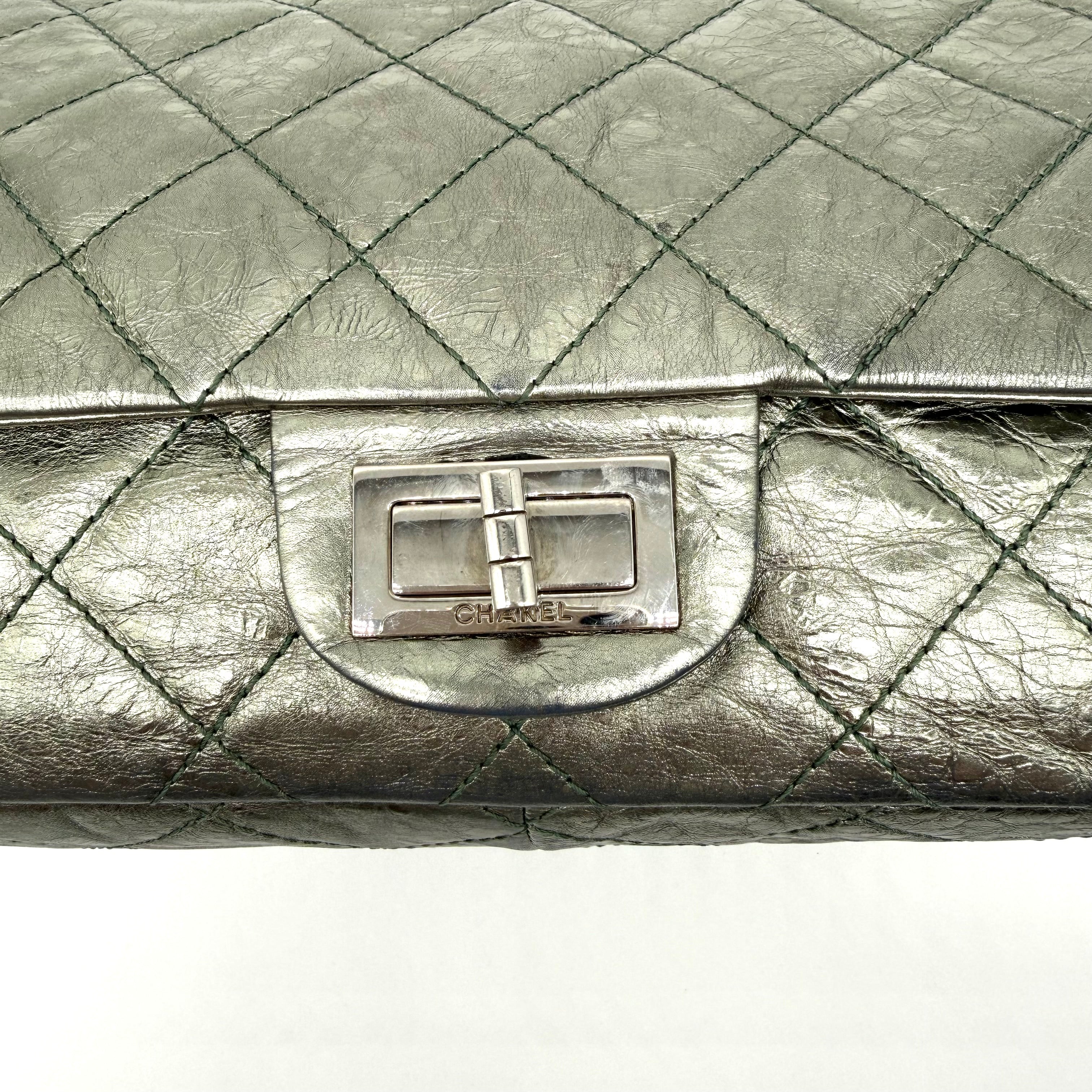 Chanel 2.55 Reissue 227 | Metallic Gunmetal Aged Calfskin | Ruthenium Hardware