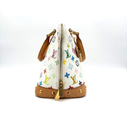 Louis Vuitton Alma MM | White Monogram Multicolore | Gold Hardware