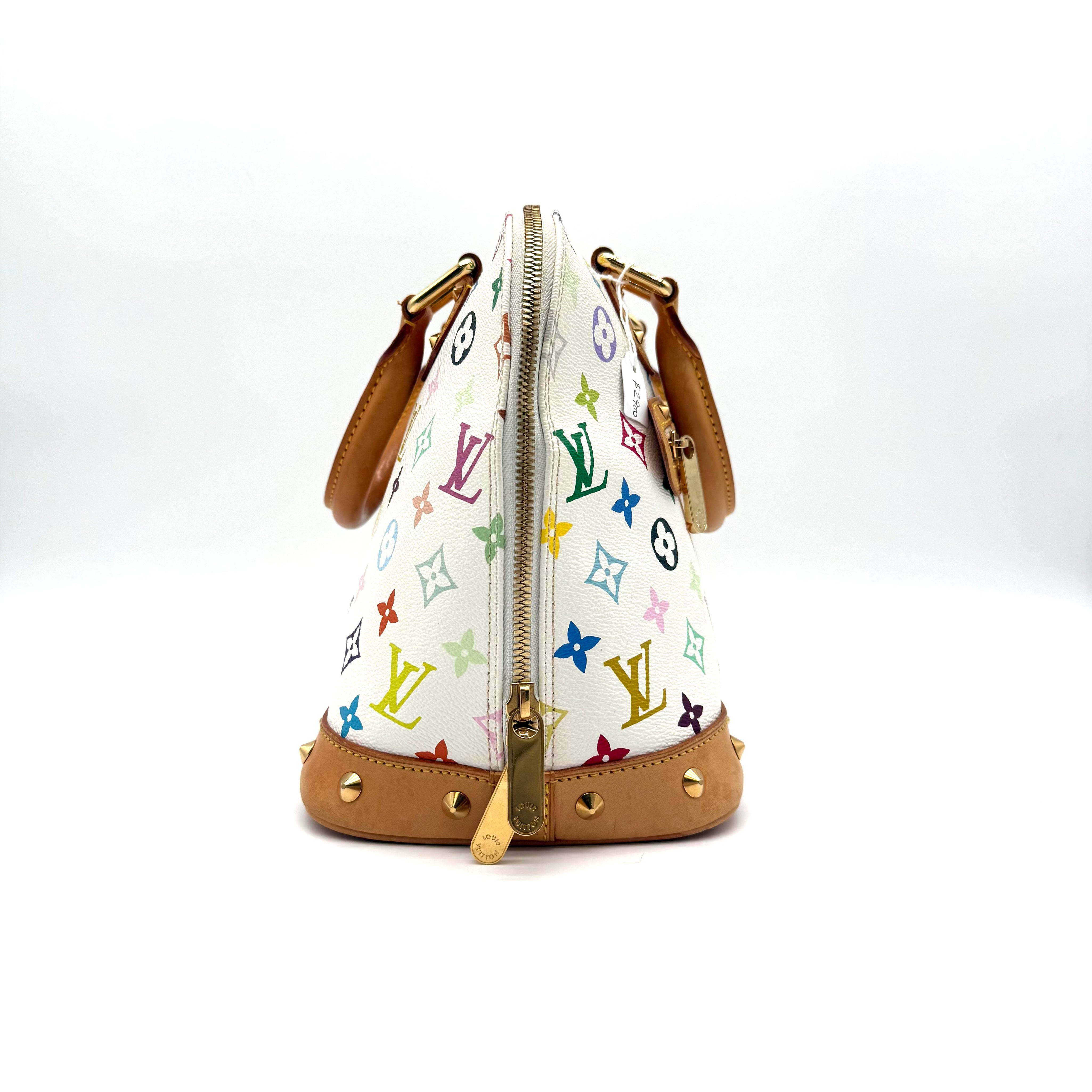 Louis Vuitton Alma MM | White Monogram Multicolore | Gold Hardware