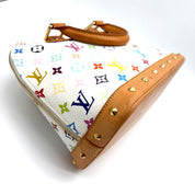 Louis Vuitton Alma MM | White Monogram Multicolore | Gold Hardware