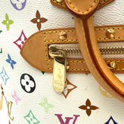 Louis Vuitton Alma MM | White Monogram Multicolore | Gold Hardware