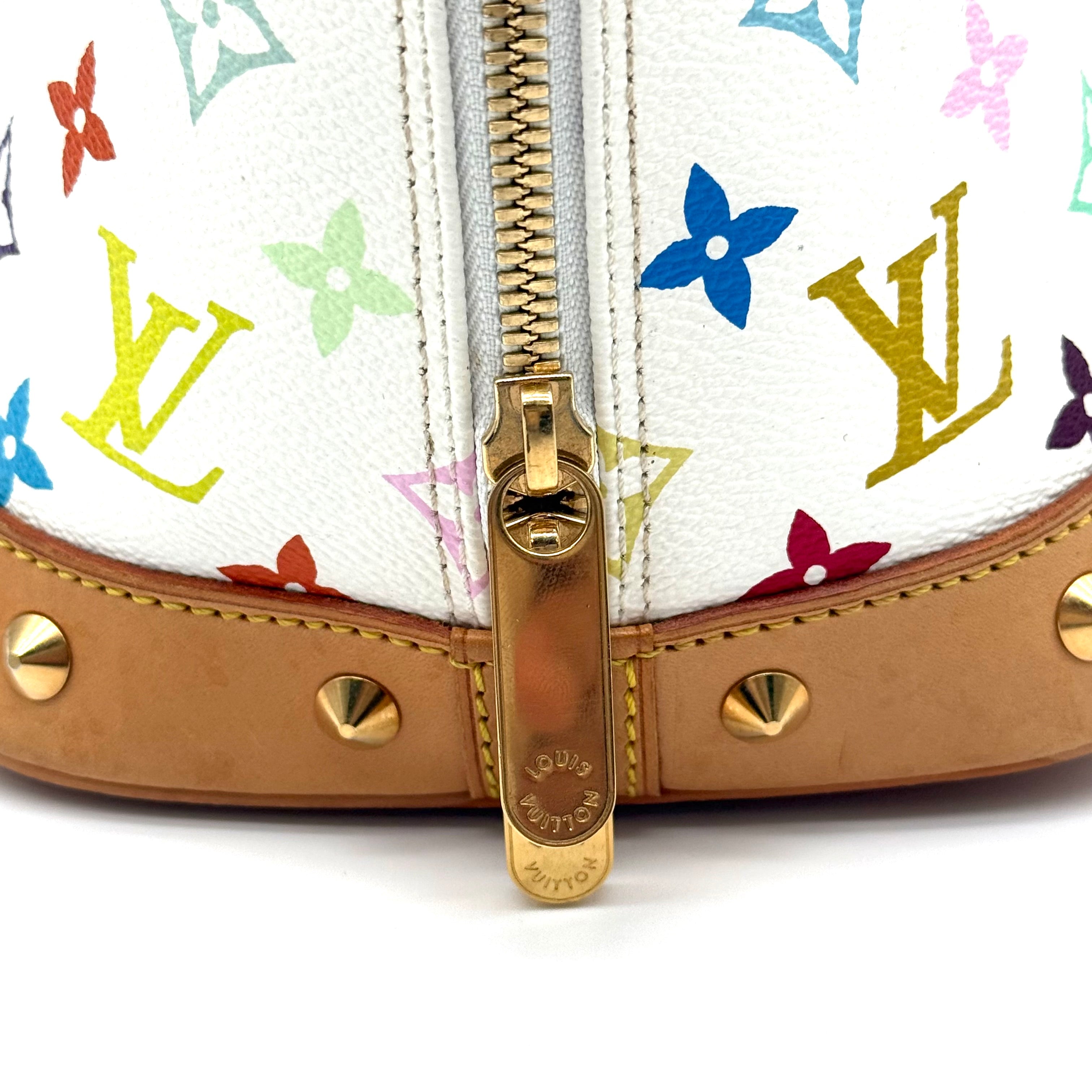 Louis Vuitton Alma MM | White Monogram Multicolore | Gold Hardware