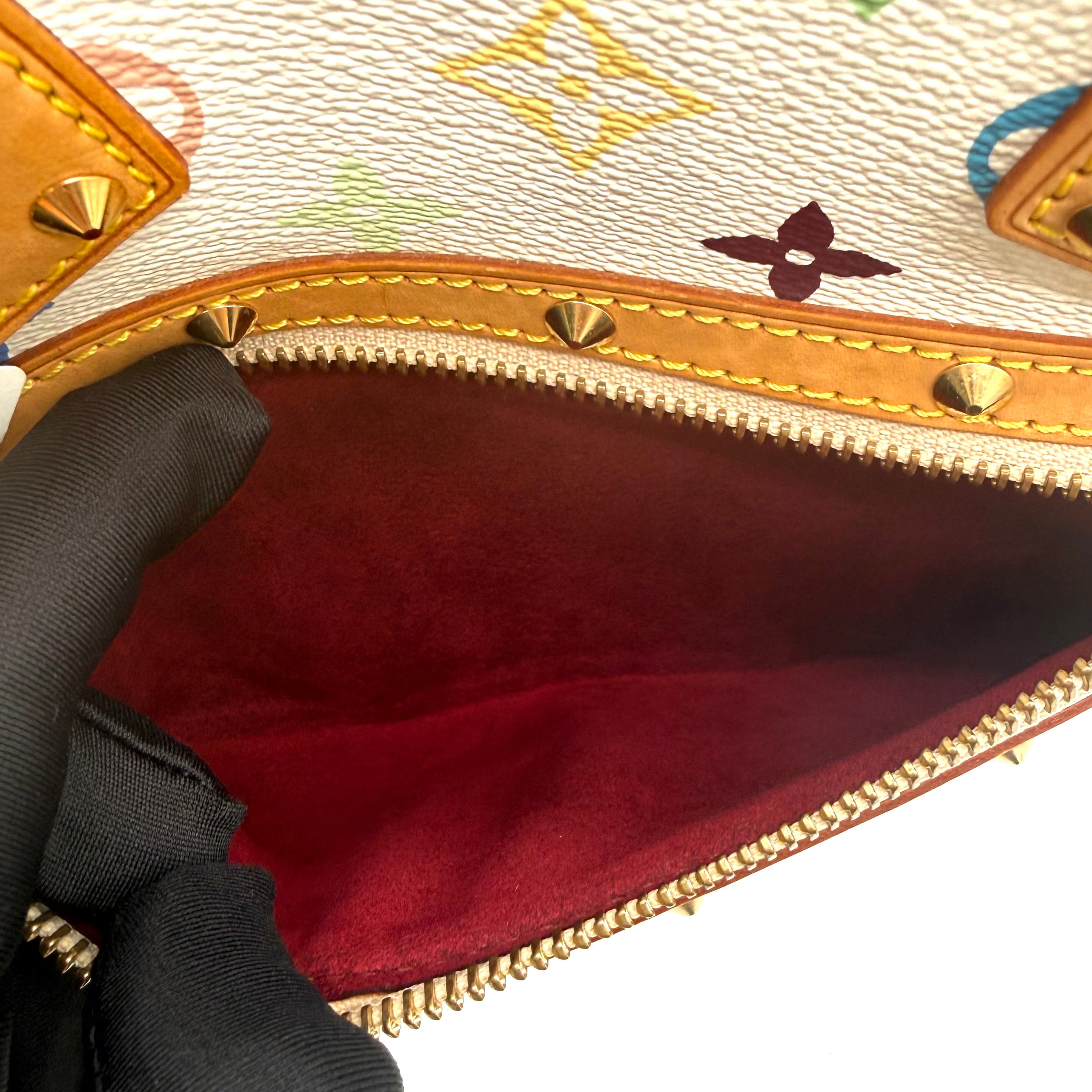 Louis Vuitton Alma MM | White Monogram Multicolore | Gold Hardware