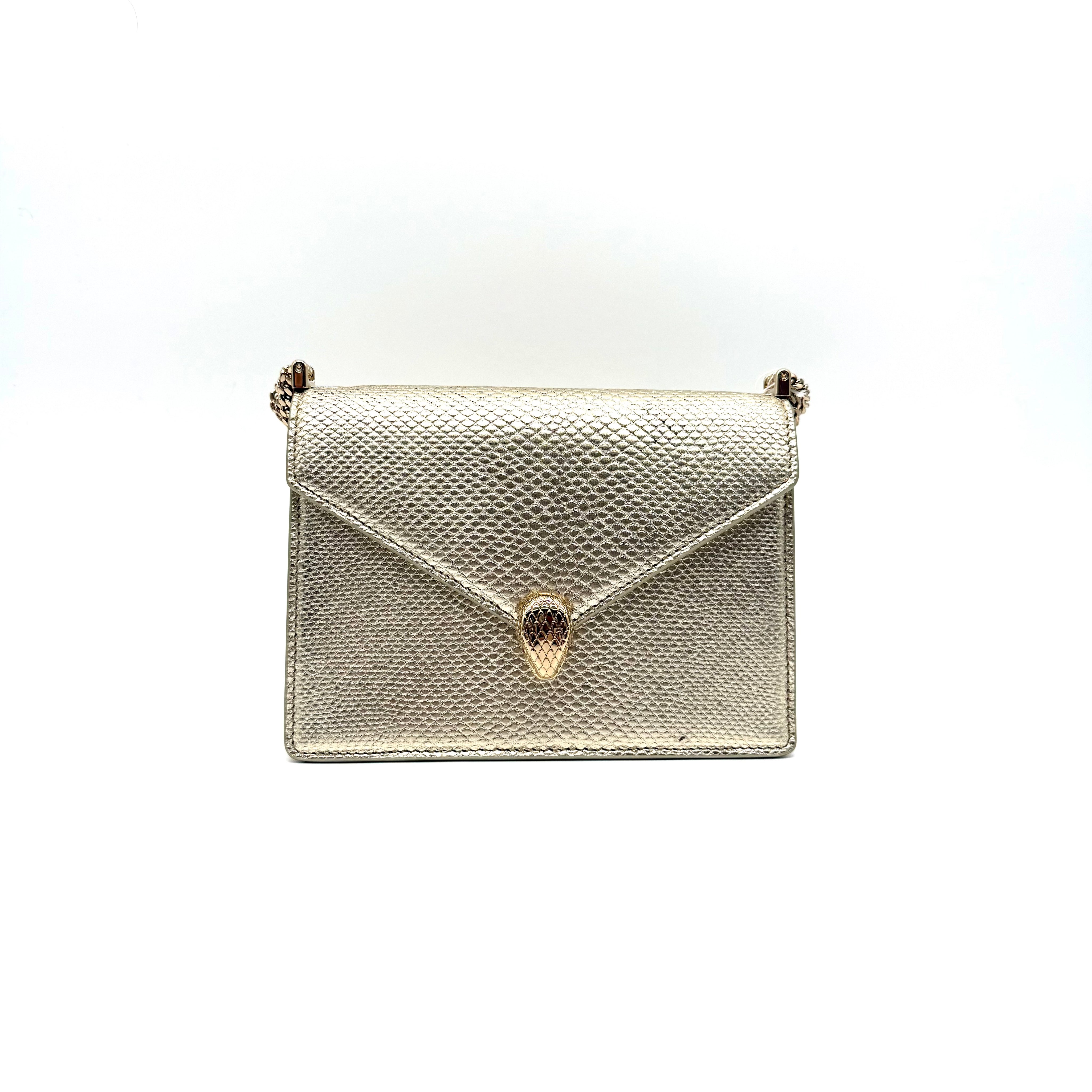 Bvlgari Serpenti Forever | Metallic Gold Leather | Gold Hardware