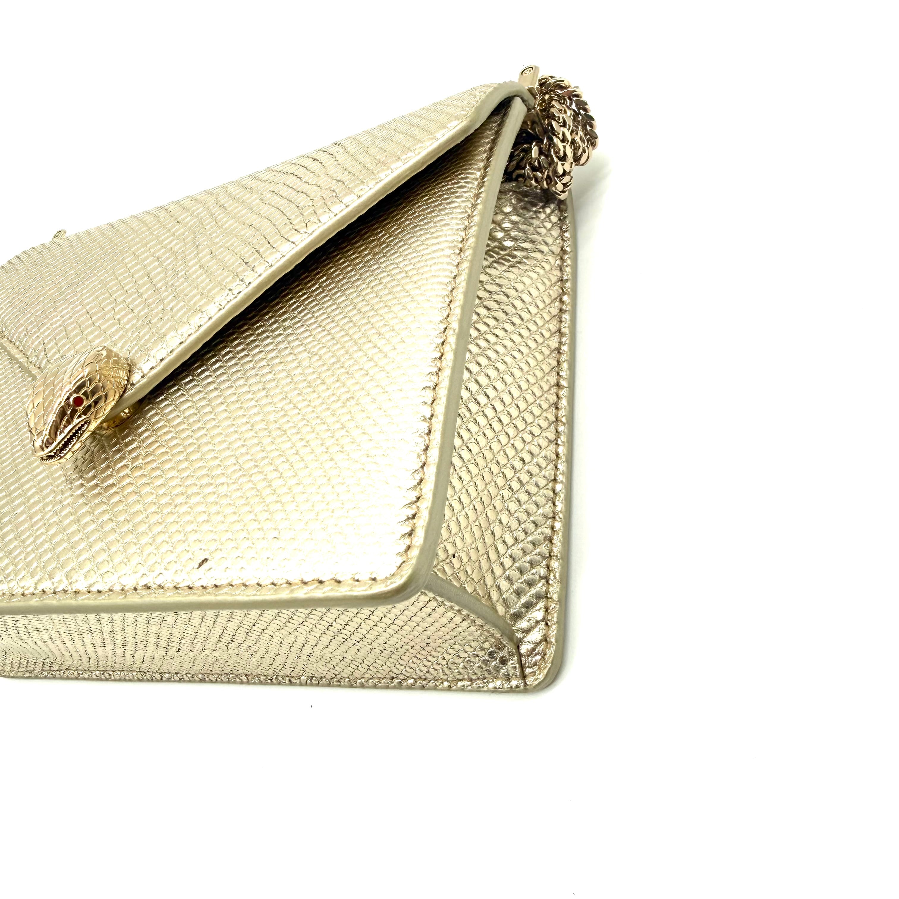 Bvlgari Serpenti Forever | Metallic Gold Leather | Gold Hardware