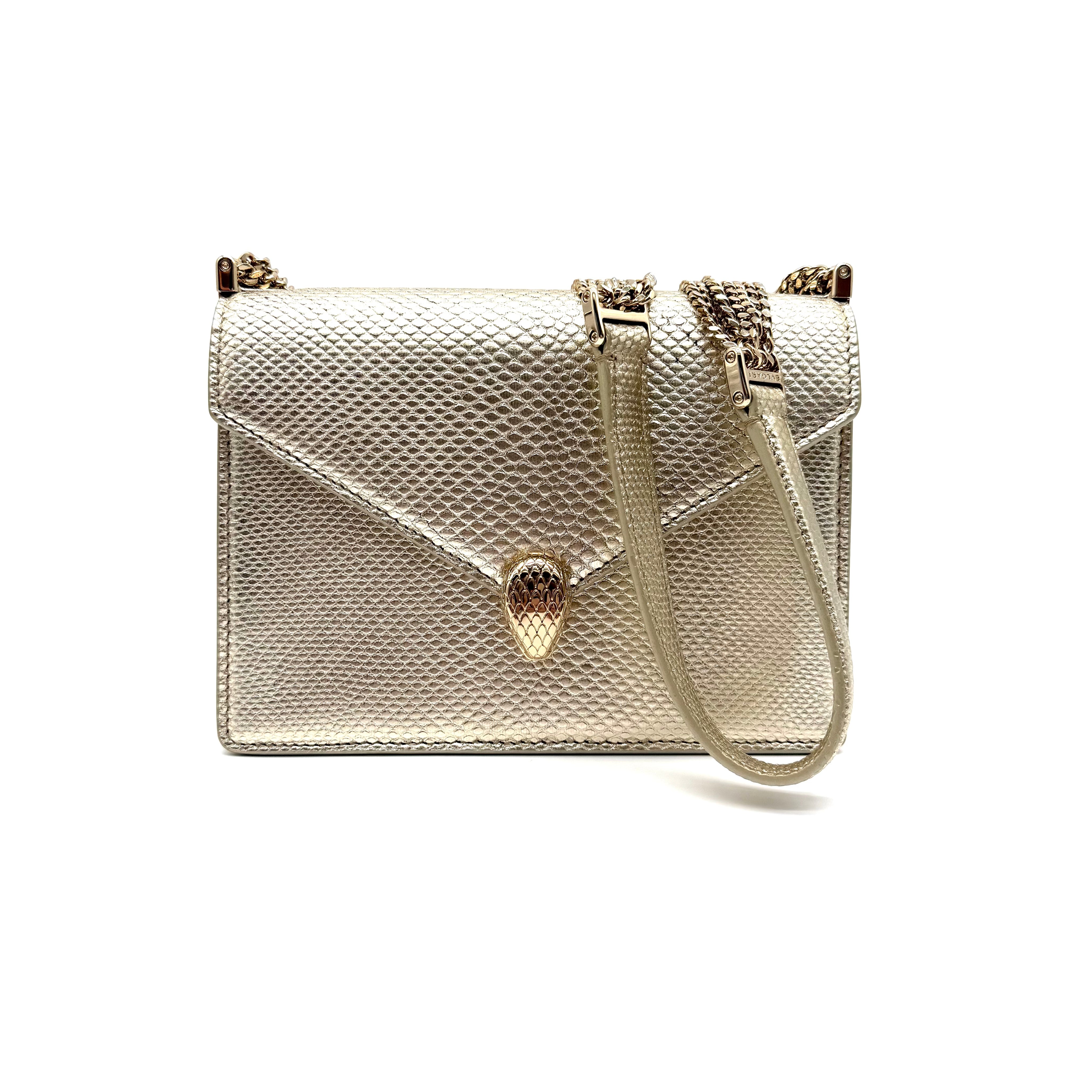 Bvlgari Serpenti Forever | Metallic Gold Leather | Gold Hardware