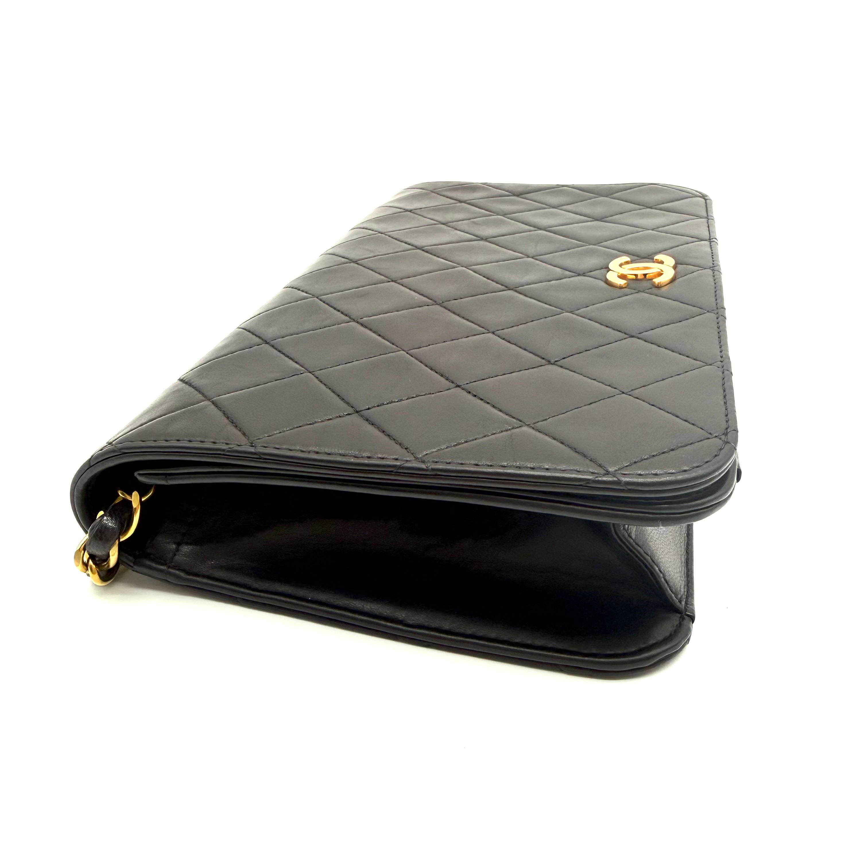Chanel Vintage Full Flap | Black Quilted Lambskin | Gold Hardware