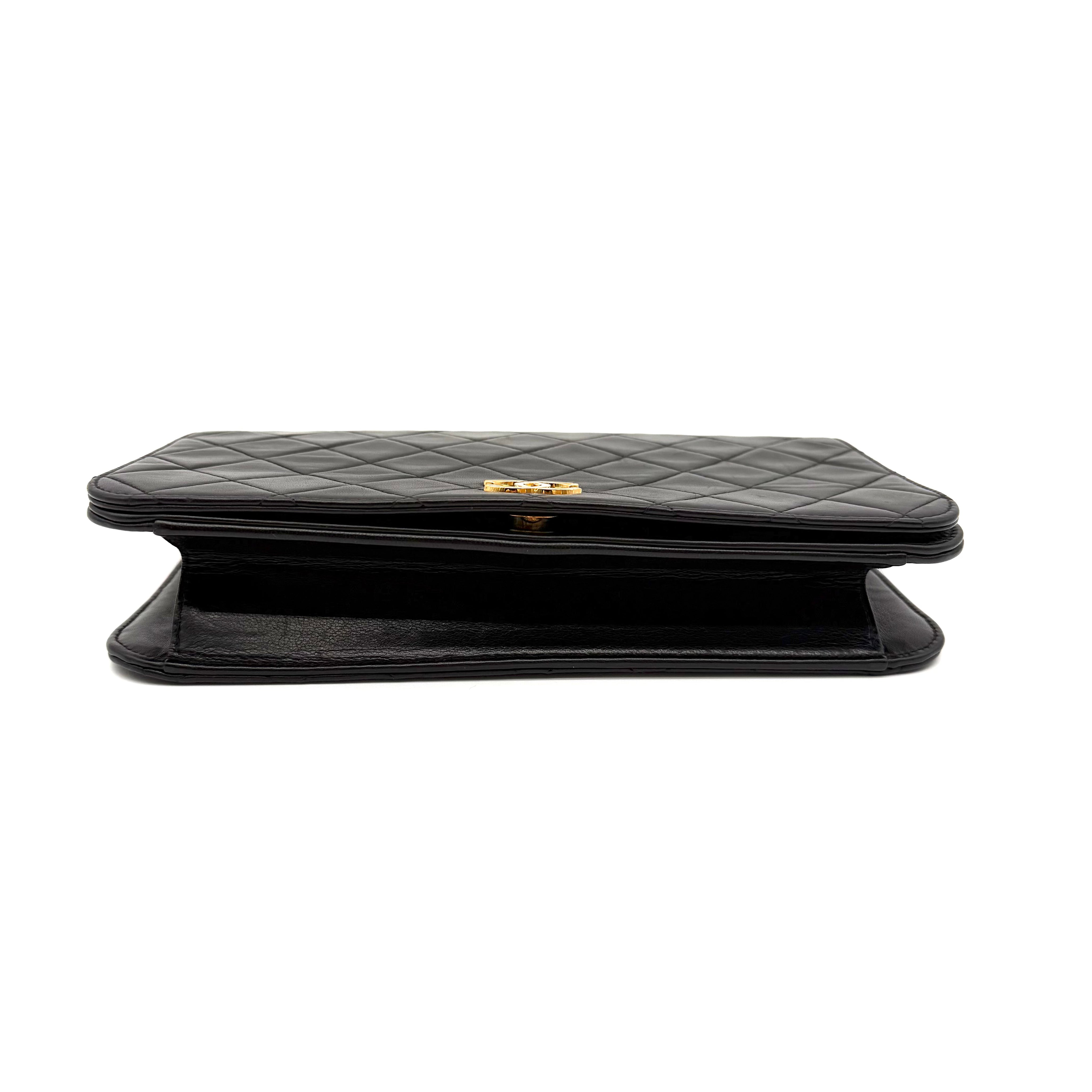 Chanel Vintage Full Flap | Black Quilted Lambskin | Gold Hardware