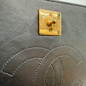Chanel Vintage Full Flap | Black Quilted Lambskin | Gold Hardware