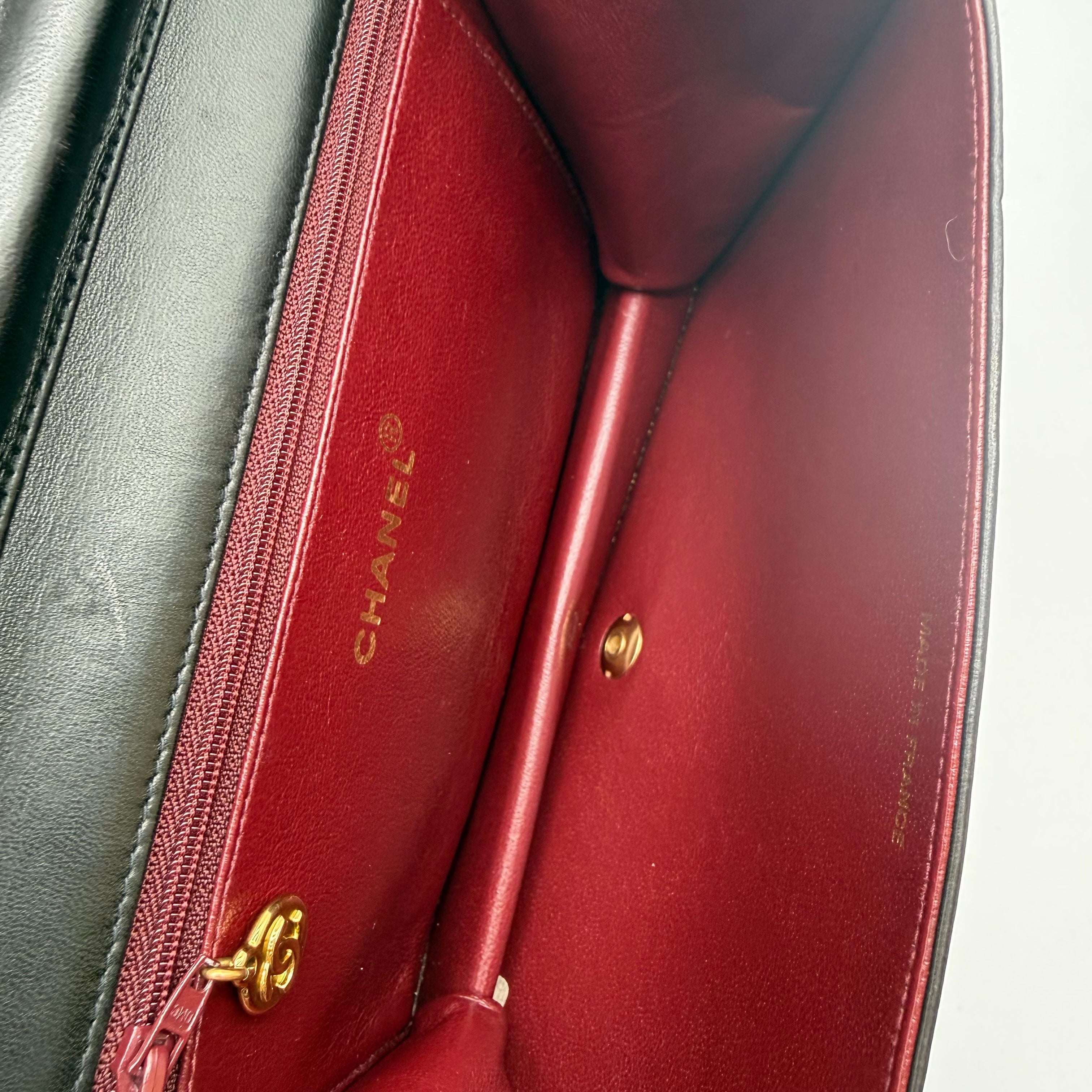 Chanel Vintage Full Flap | Black Quilted Lambskin | Gold Hardware