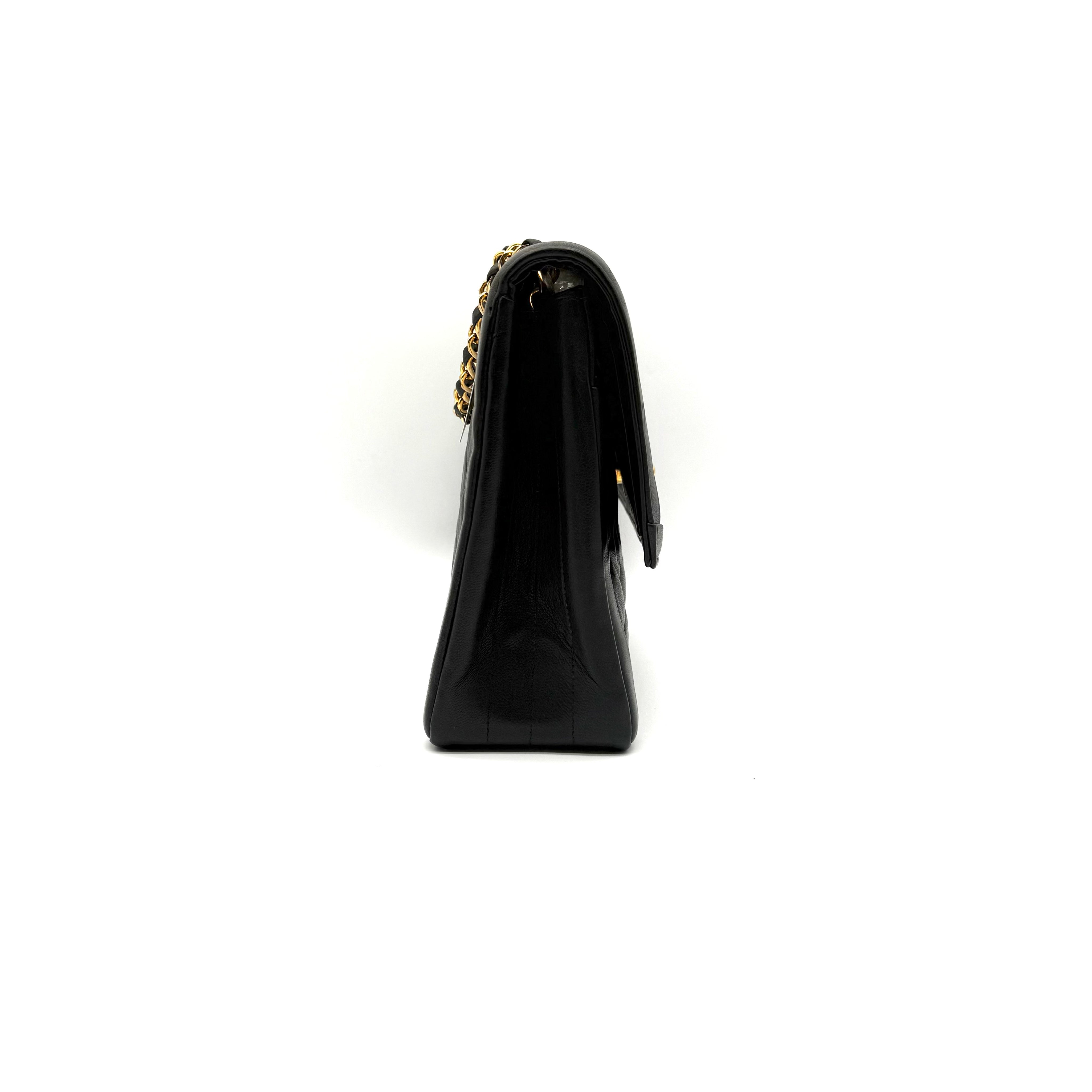 Chanel Vintage Diana Flap | Black Quilted Lambskin | Gold Hardware