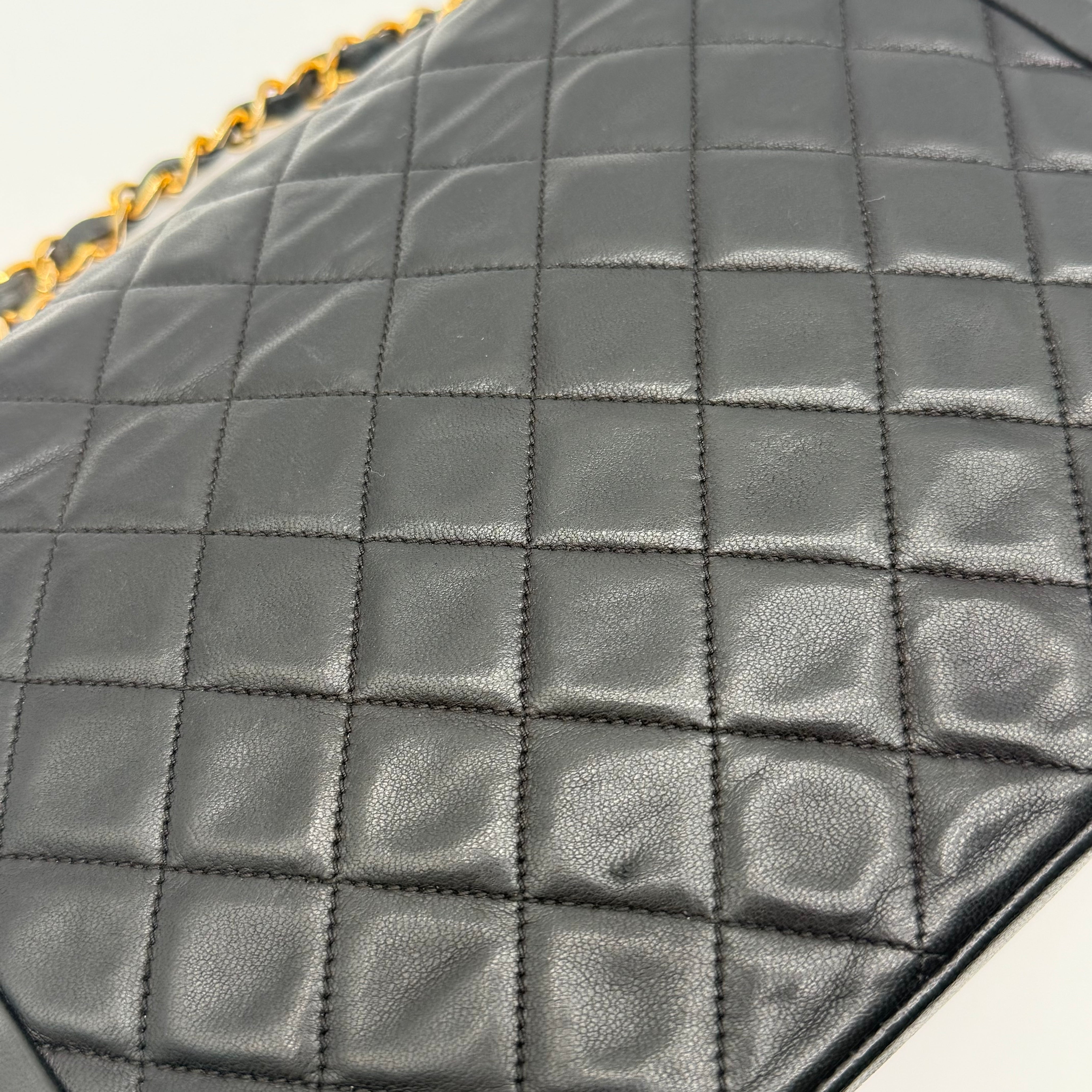 Chanel Vintage Diana Flap | Black Quilted Lambskin | Gold Hardware