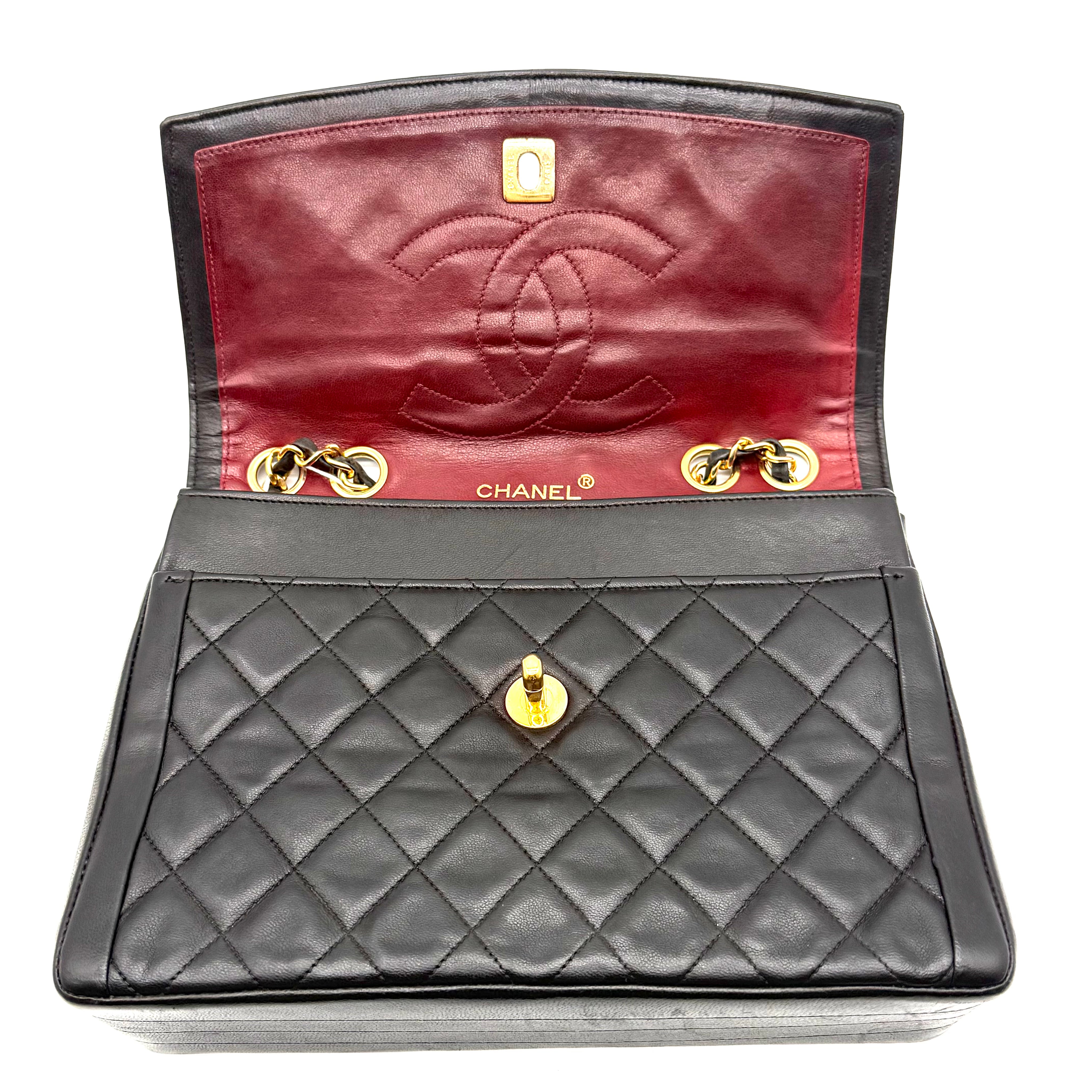 Chanel Vintage Diana Flap | Black Quilted Lambskin | Gold Hardware