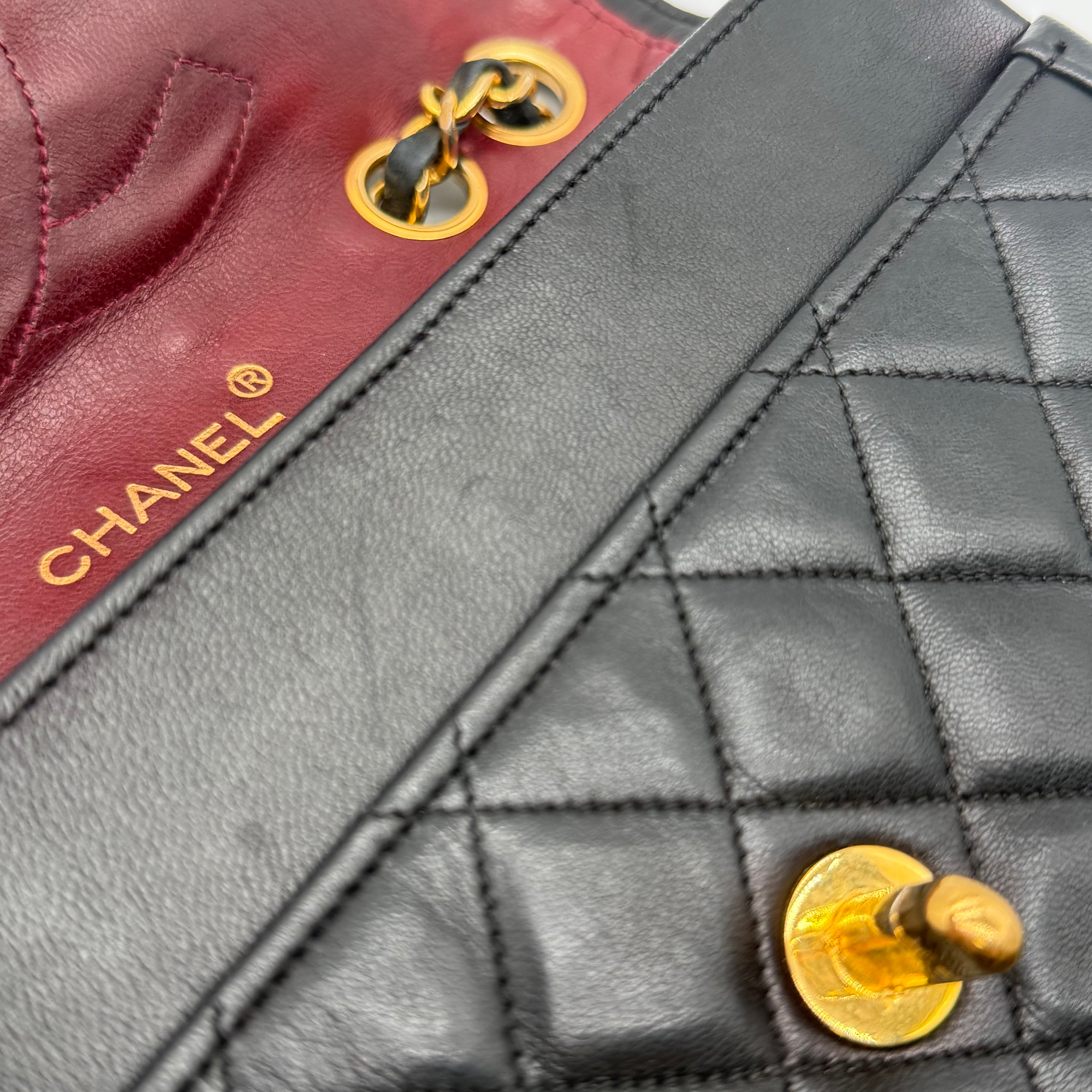 Chanel Vintage Diana Flap | Black Quilted Lambskin | Gold Hardware