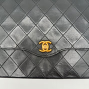 Vintage Chanel Quilted Flap Bag | Black Lambskin | Gold Hardware