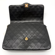 Vintage Chanel Quilted Flap Bag | Black Lambskin | Gold Hardware