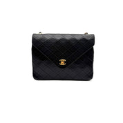 Vintage Chanel Quilted Flap Bag | Black Lambskin | Gold Hardware