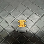 Vintage Chanel Quilted Flap Bag | Black Lambskin | Gold Hardware