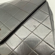 Vintage Chanel Quilted Flap Bag | Black Lambskin | Gold Hardware