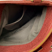 Vintage Fendi Pebbled Leather Shoulder Bag | Oxblood | Gold Hardware