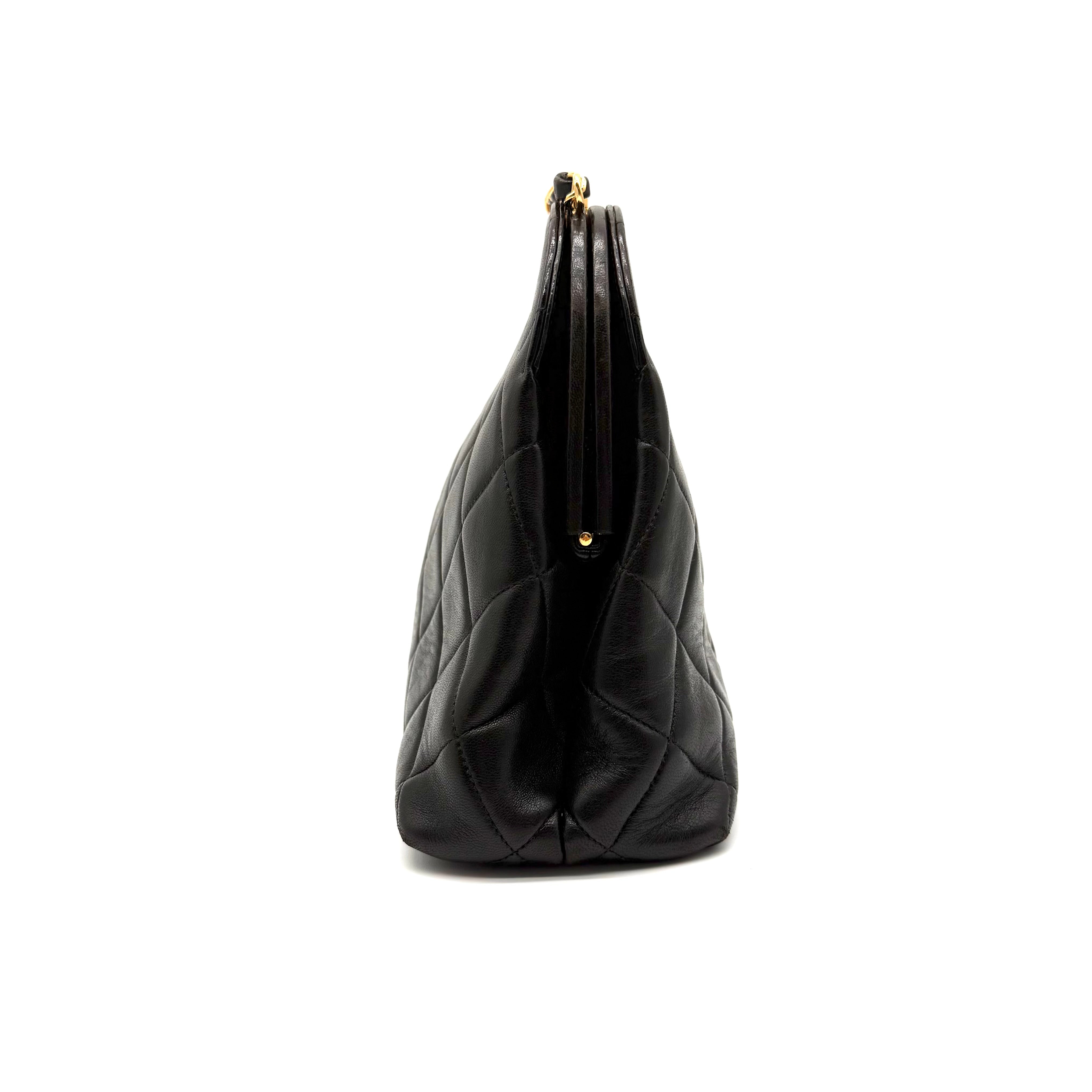 Chanel | Vintage Bombé Frame Bag | Quilted Lambskin | Gold Hardware