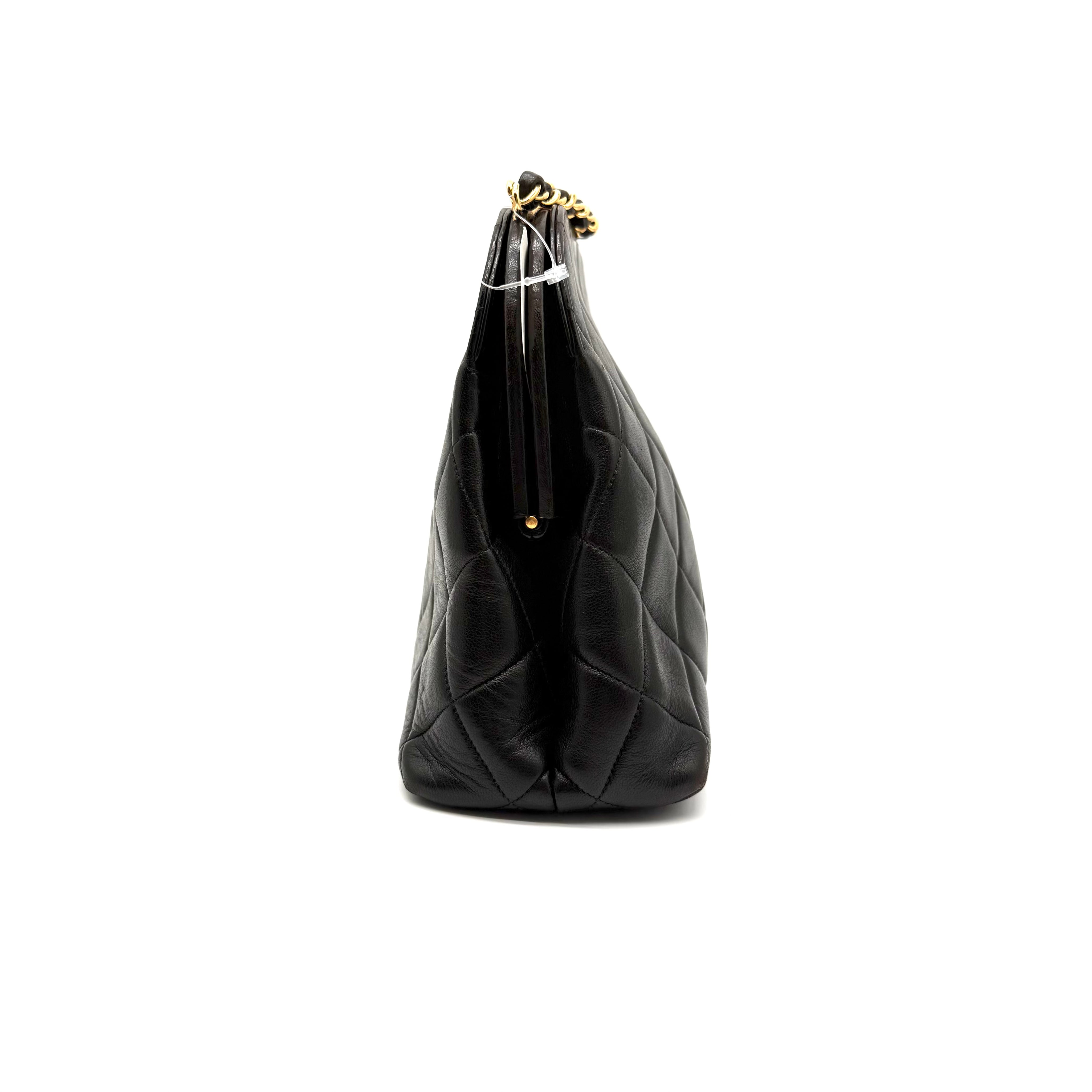 Chanel | Vintage Bombé Frame Bag | Quilted Lambskin | Gold Hardware