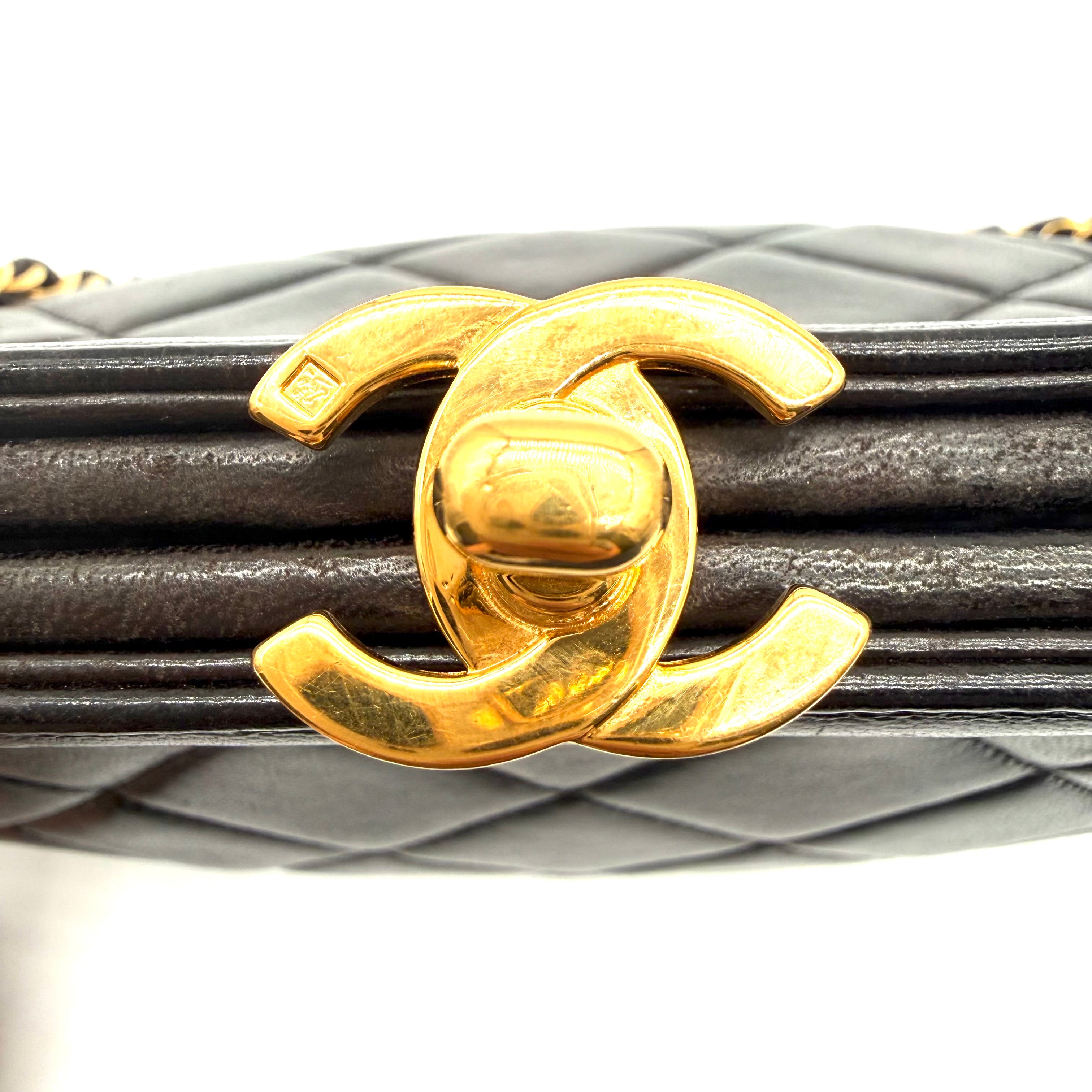 Chanel | Vintage Bombé Frame Bag | Quilted Lambskin | Gold Hardware
