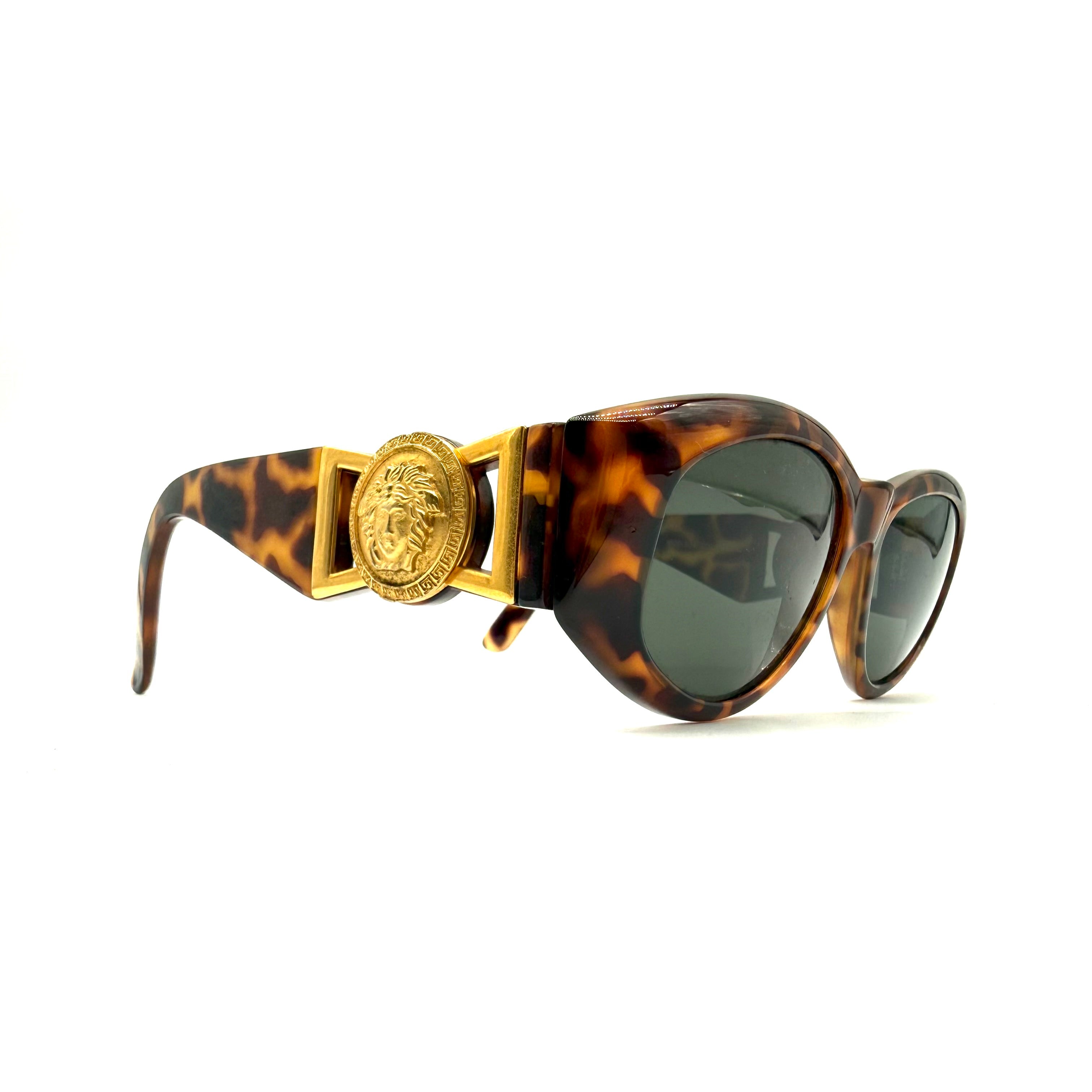 Gianni Versace | Vintage Tortoiseshell Sunglasses | Medusa Medallion | Gold Hardware