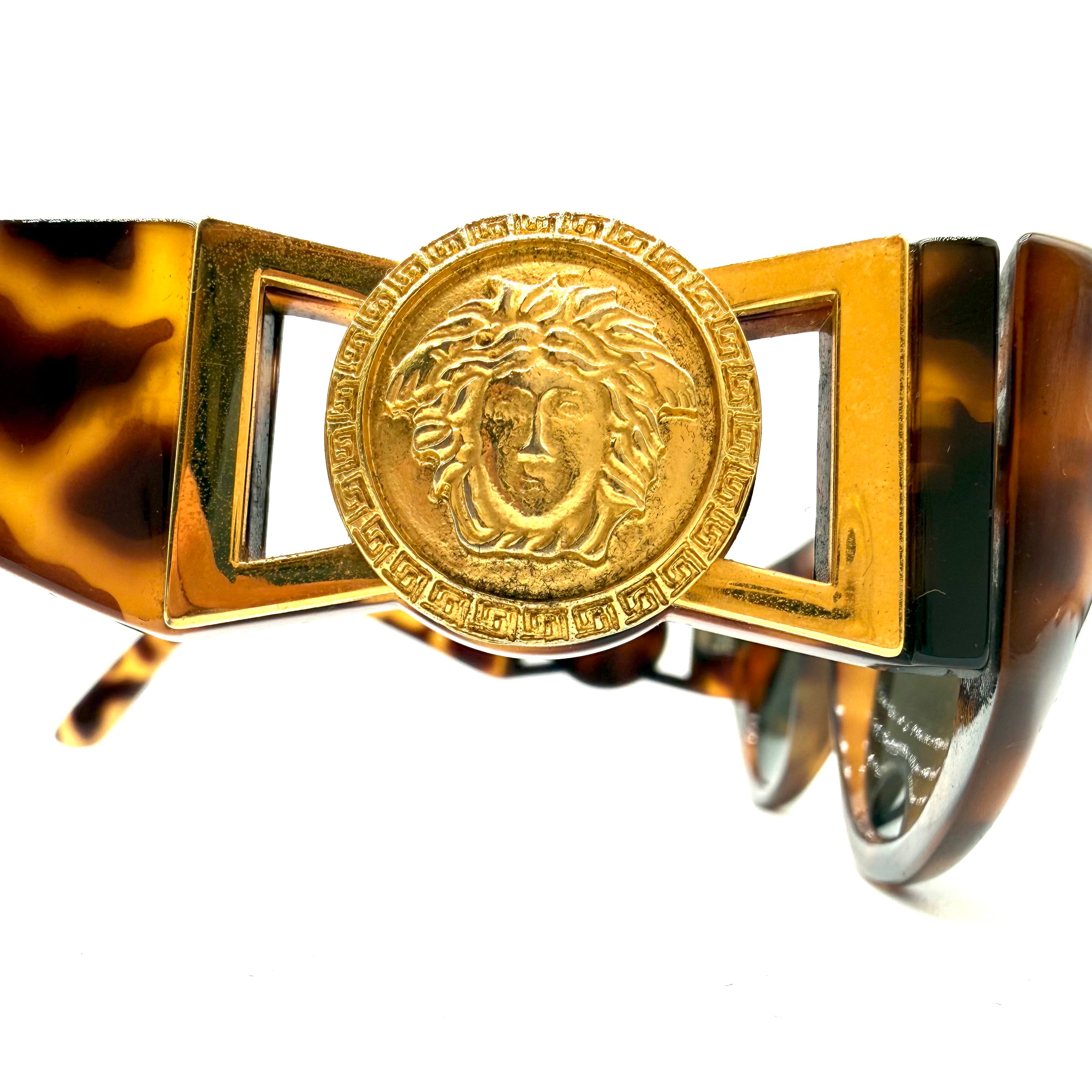 Gianni Versace | Vintage Tortoiseshell Sunglasses | Medusa Medallion | Gold Hardware