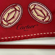 Silk Scarf | Interlocking C Logo Print | Red & Ivory (65cm)