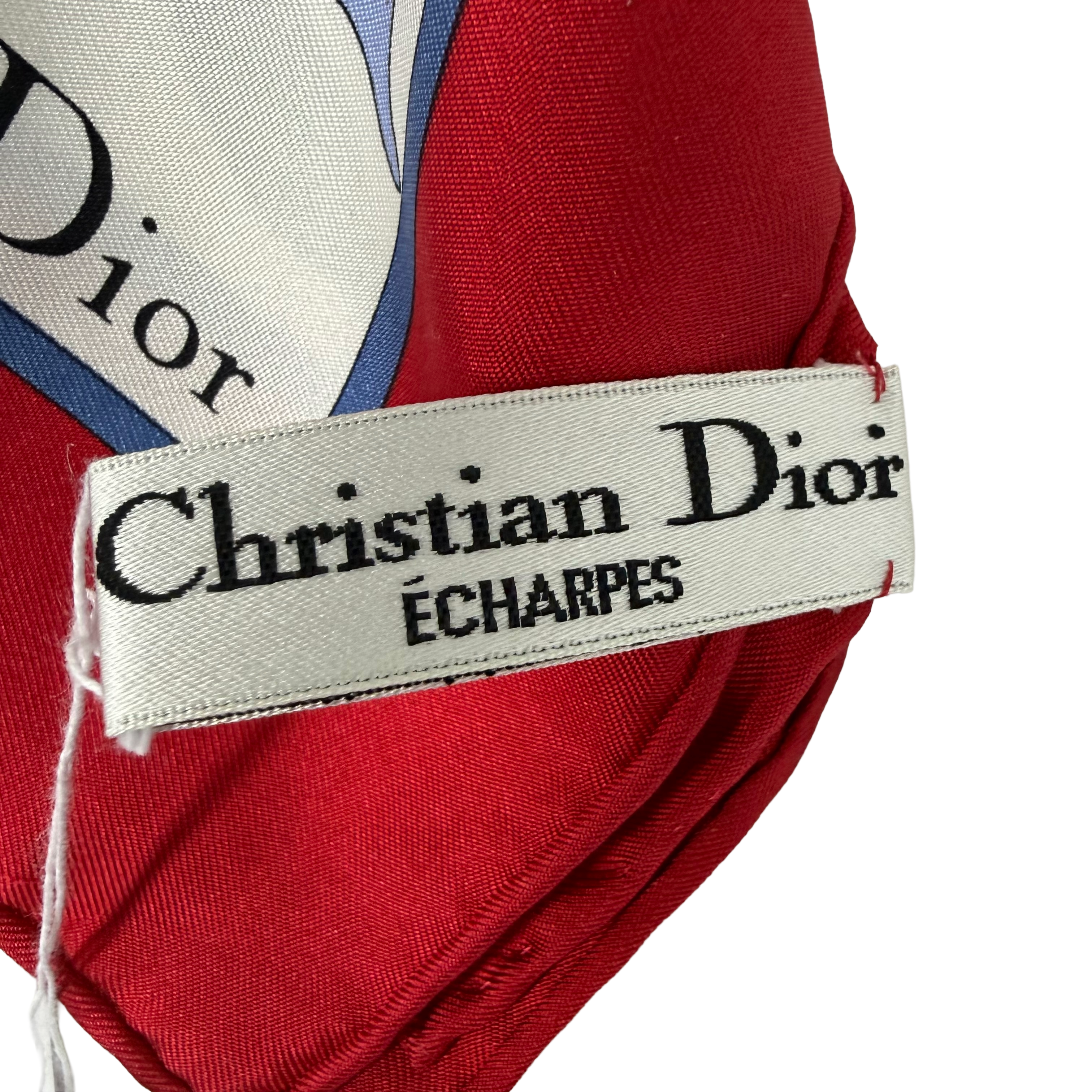 Christian Dior | Silk Scarf | Tropical Orchid & Palm Print | Red & Pink (85cm)