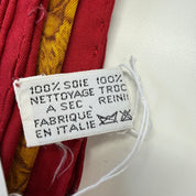 Chanel | Silk Scarf | Gilt Grapevine & Tassel Print | Red & Gold (90cm)