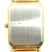 Loewe | Vintage Rectangular Watch | Gold-Plated | Chain & Leather Strap (~16.5cm)