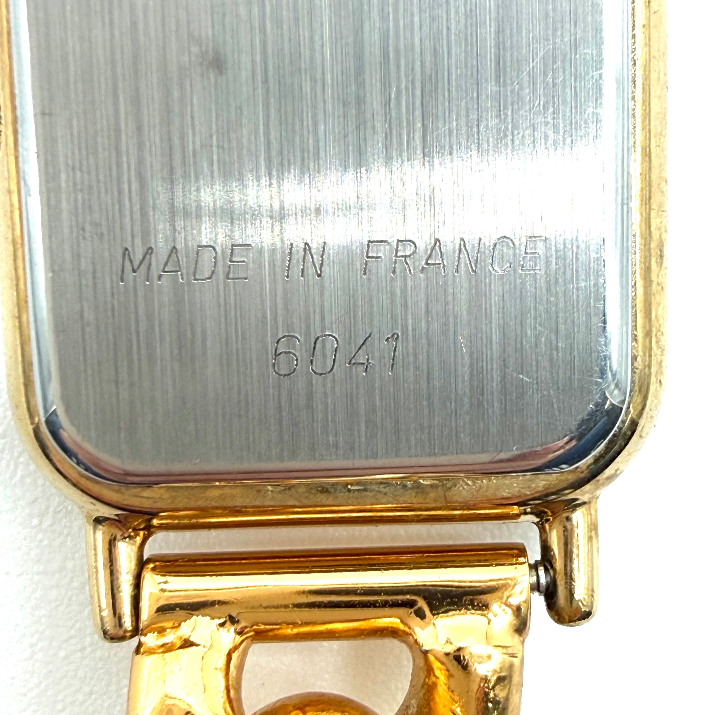 Loewe | Vintage Rectangular Watch | Gold-Plated | Chain & Leather Strap (~16.5cm)