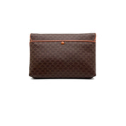 Céline | Macadam Canvas Flap Crossbody | Adjustable Leather Strap | Gold Hardware