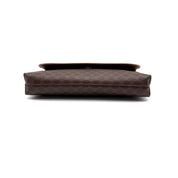 Céline | Macadam Canvas Flap Crossbody | Adjustable Leather Strap | Gold Hardware