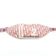 Christian Dior | Trotter Girly Pink Diorissimo Belt Bag | "2" Racing Stripe Detail | White Trim
