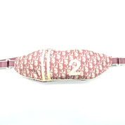Christian Dior | Trotter Girly Pink Diorissimo Belt Bag | "2" Racing Stripe Detail | White Trim