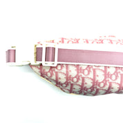 Christian Dior | Trotter Girly Pink Diorissimo Belt Bag | "2" Racing Stripe Detail | White Trim