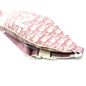 Christian Dior | Trotter Girly Pink Diorissimo Belt Bag | "2" Racing Stripe Detail | White Trim