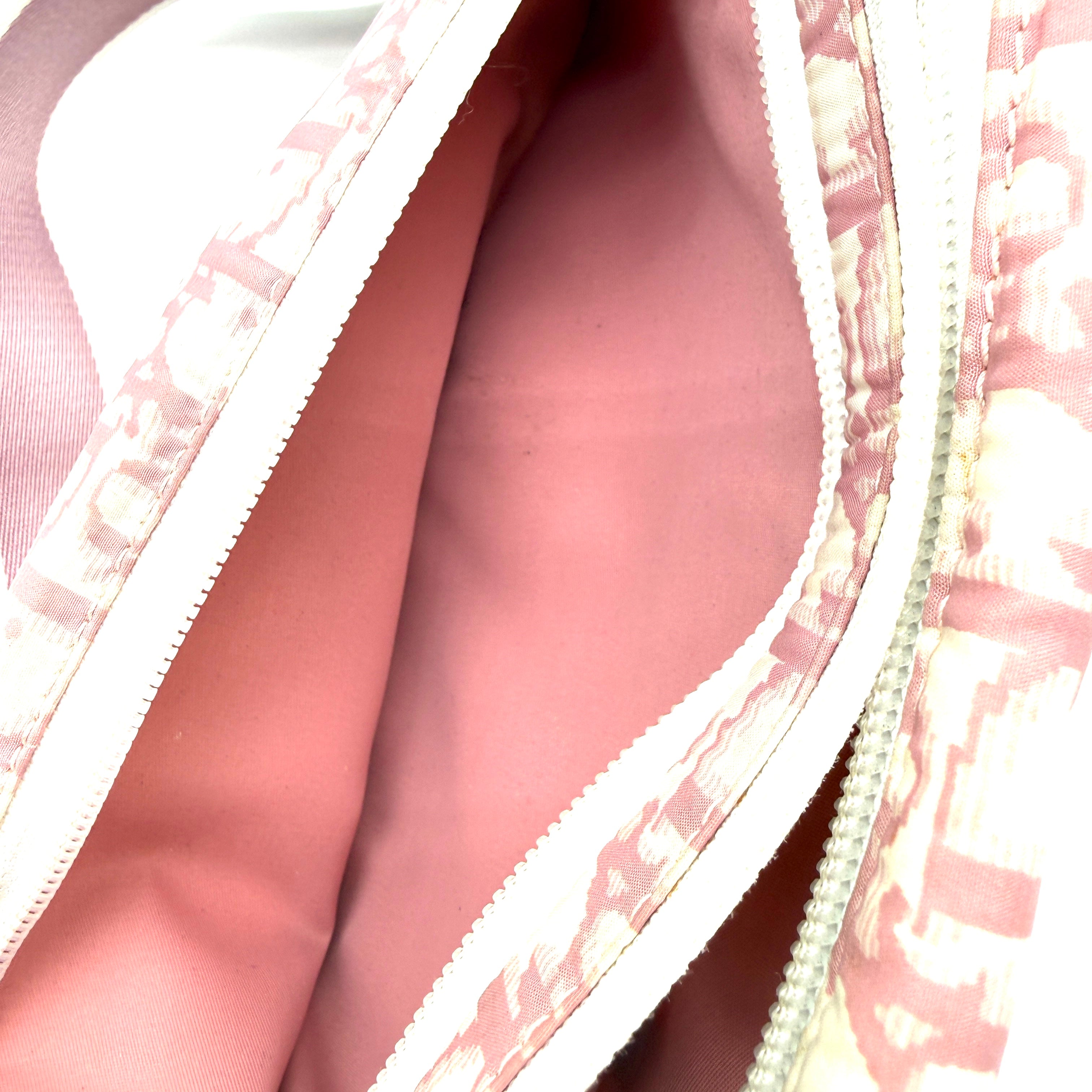 Christian Dior | Trotter Girly Pink Diorissimo Belt Bag | "2" Racing Stripe Detail | White Trim