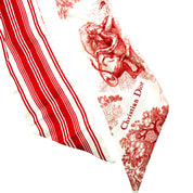 Dior | Toile de Jouy Twilly Silk Scarf | Red & White | Jungle Print