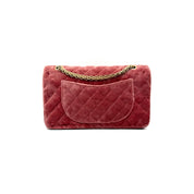 Chanel | 2.55 Reissue 225 Double Flap | Pink Velvet | Aged Gold Hardware