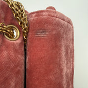 Chanel | 2.55 Reissue 225 Double Flap | Pink Velvet | Aged Gold Hardware