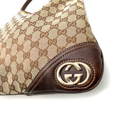 Gucci | GG Canvas Hobo Bag | Leather Trim | Gold Hardware