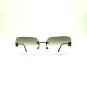 Chanel | Rimless Sunglasses | Crystal CC Logo | Black Hardware
