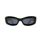Chanel | Oval Sunglasses | Quilted Red Temples | Gold Hardware