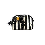 Christian Dior | Striped Cosmetic Pouch | Polka Dot Bow | Gold Hardware