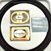 Christian Dior | Four-in-One Belt Gift Set | Reversible Leather | Gold Hardware